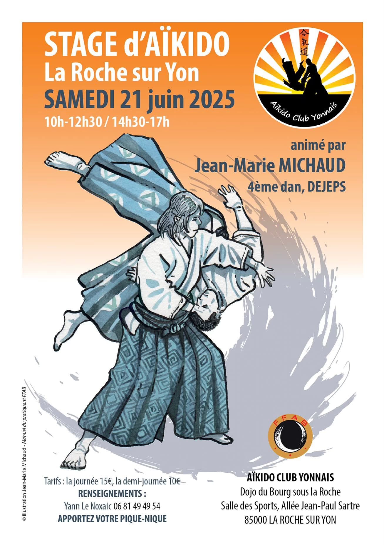 Le 21 juin 2025 Stage d'aïkido